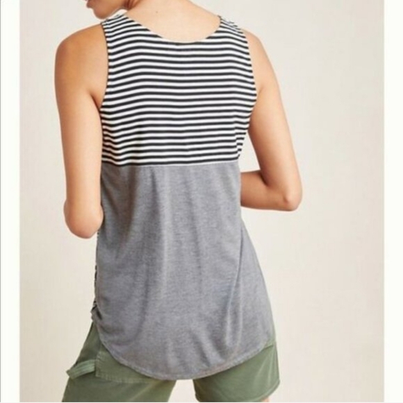 Dolan Left Coast Anthropologie Mixed Media Leopard Stripe Tank Top - Size XS - Picture 2 of 8
